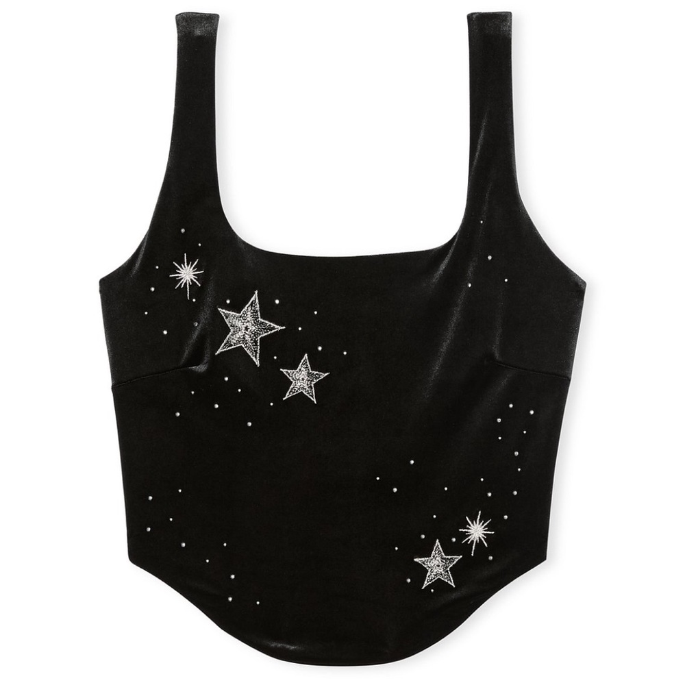 Very Sexy Starstruck Shine Velvet Corset Top